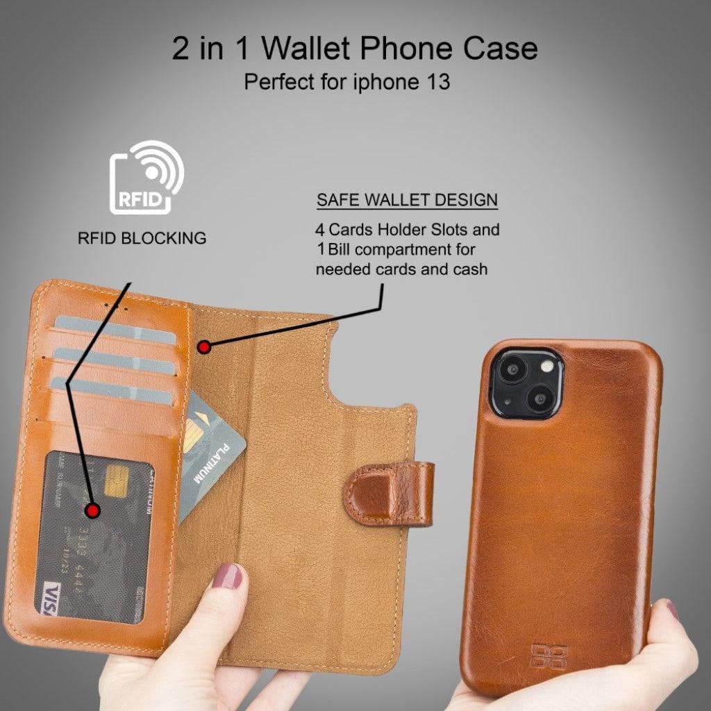 Bayelon F360 Magic Leather Wallet Case for iPhone 13 Pro Max