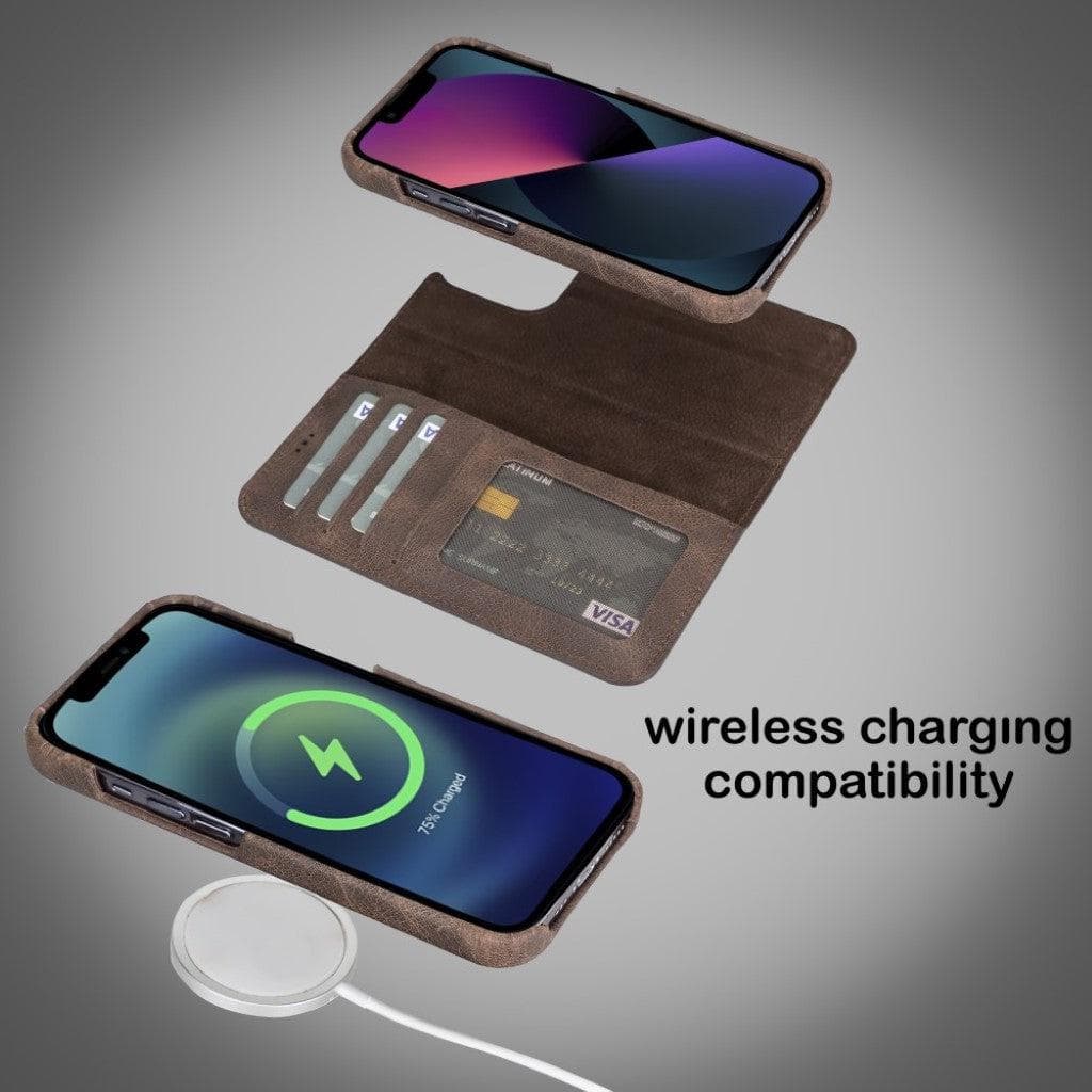 Bayelon F360 Magic Leather Wallet Case for iPhone 13 Pro Max