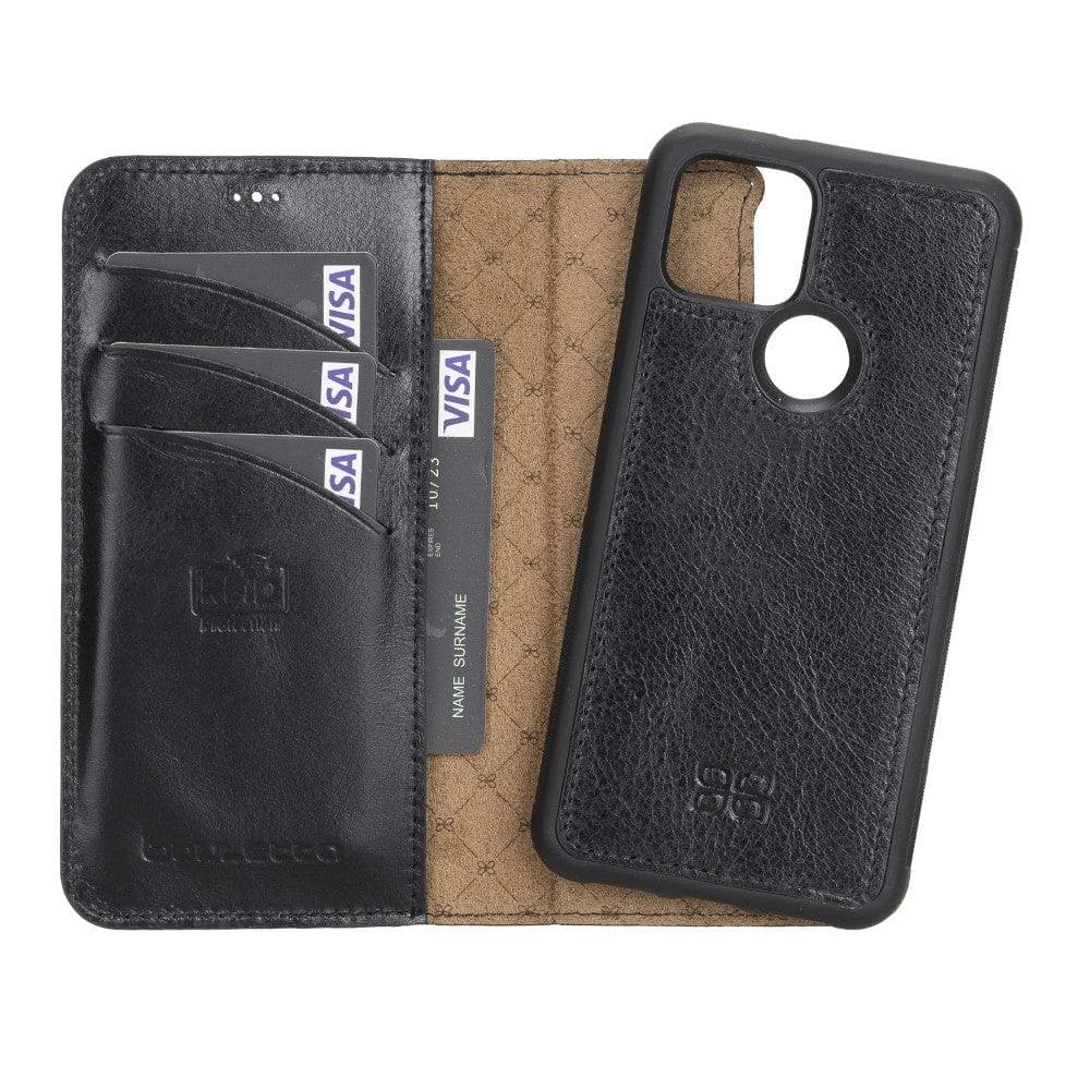 Bayelon Magic Google Pixel 5 Detachable Leather Case - MW Black