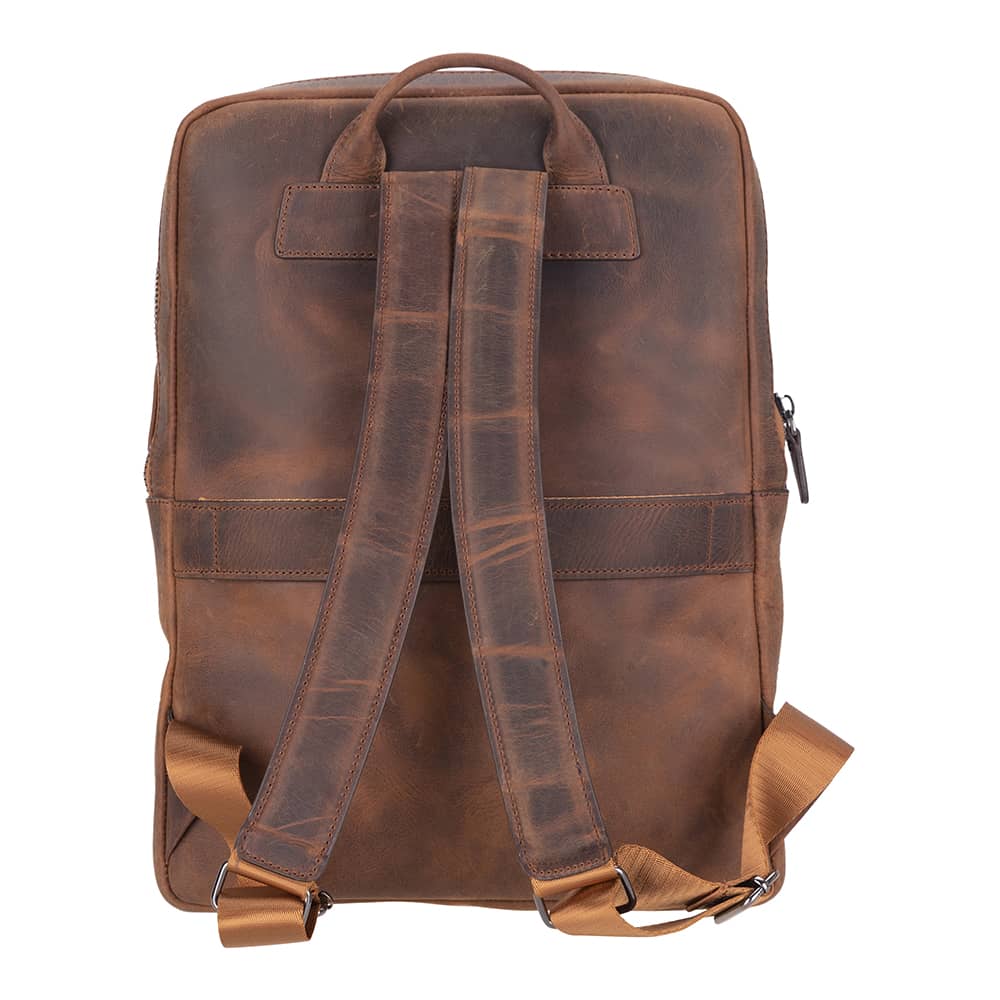 Bayelon Hidden Castle Genuine Leather Laptop Backpack