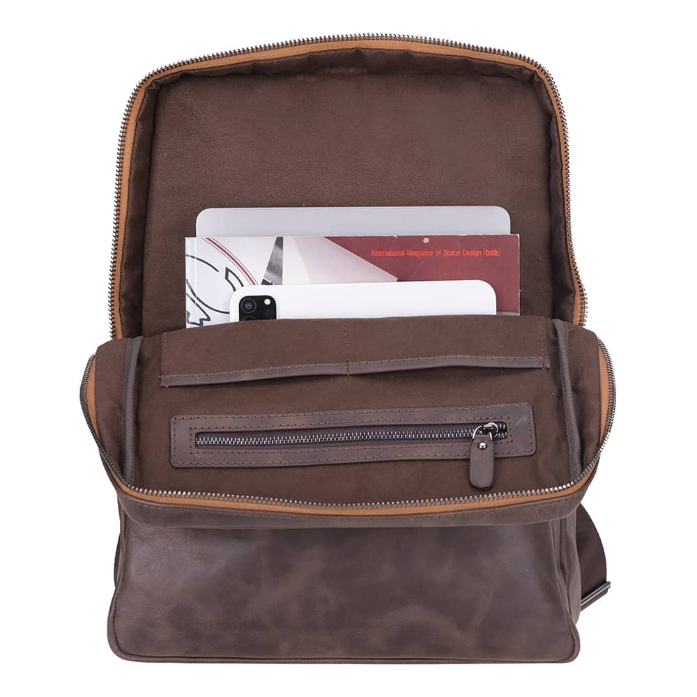 Bayelon Hidden Castle Genuine Leather Laptop Backpack