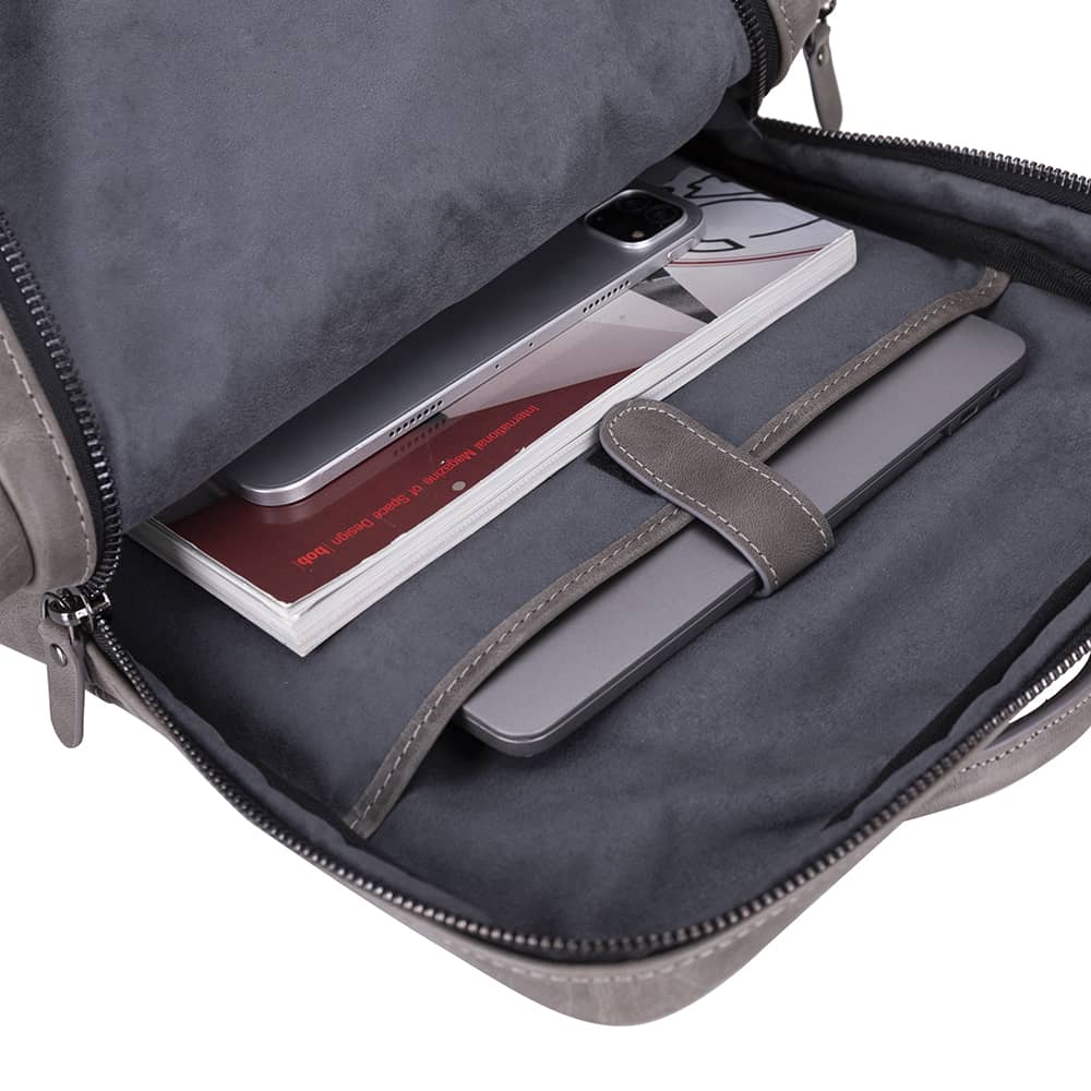 Bayelon Hidden Castle Genuine Leather Laptop Backpack