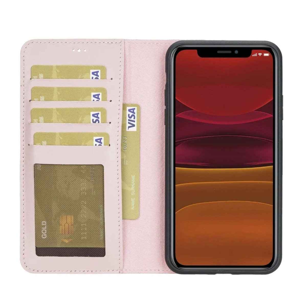 Bayelon iPhone 11 Pro Max 6.5" Leather Detachable Magnetic Wallet Case
