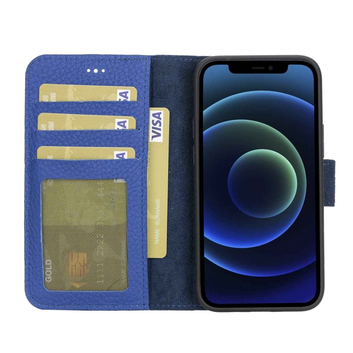 Bayelon iPhone 12 / 12 Pro 6.1" Leather Detachable Magnetic Wallet Case