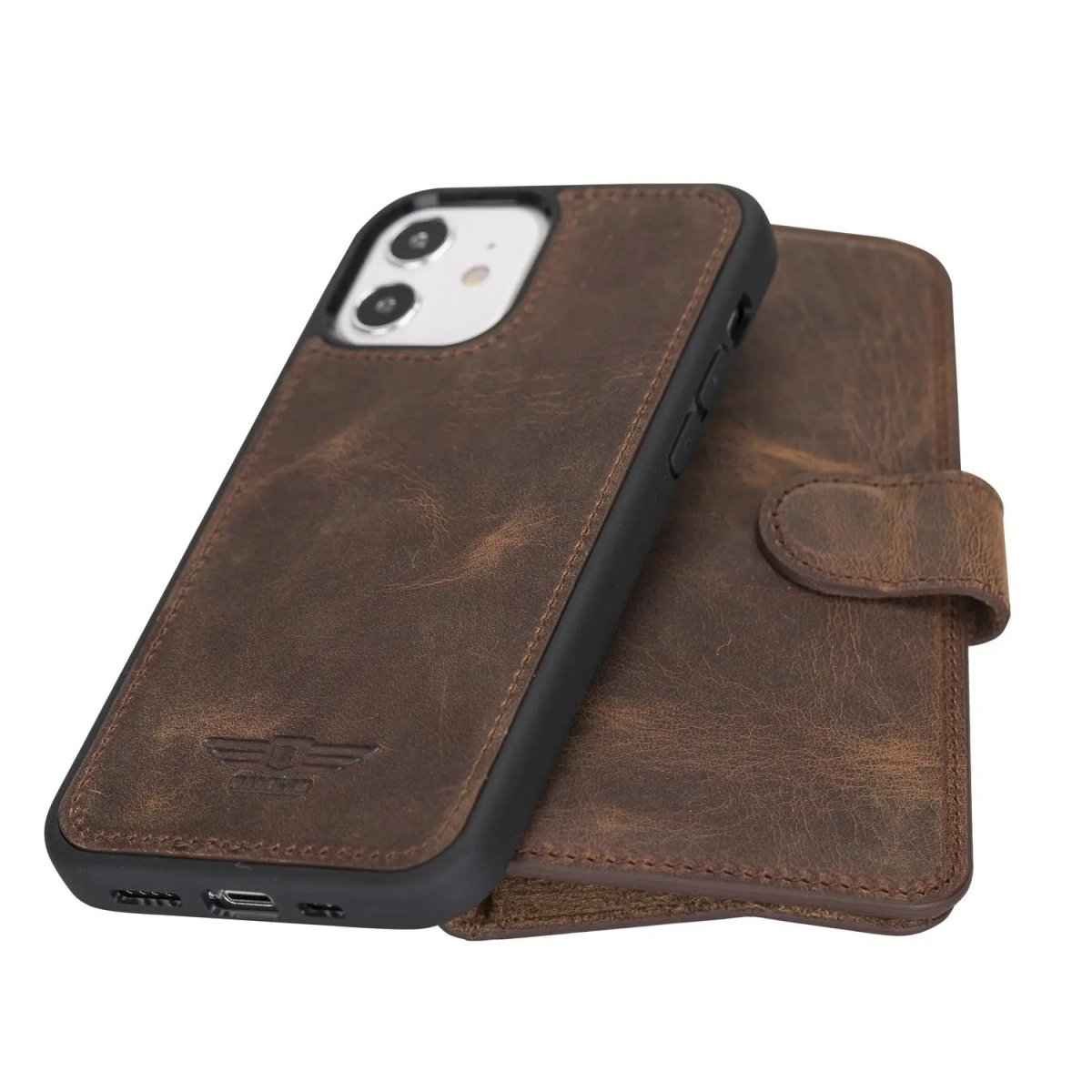 Bayelon iPhone 12 / 12 Pro 6.1" Leather Detachable Magnetic Wallet Case