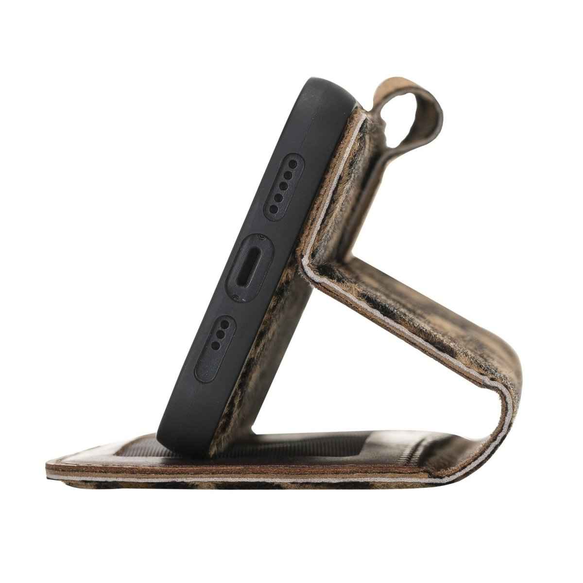 Bayelon iPhone 12 / 12 Pro 6.1" Leather Detachable Magnetic Wallet Case