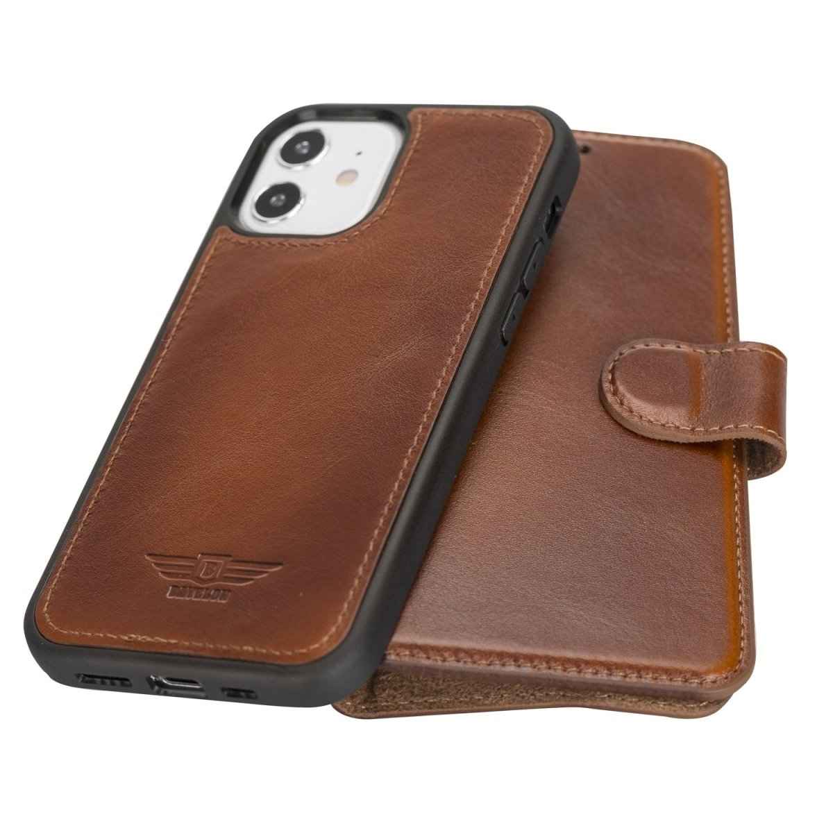 Bayelon iPhone 12 / 12 Pro 6.1" Leather Detachable Magnetic Wallet Case