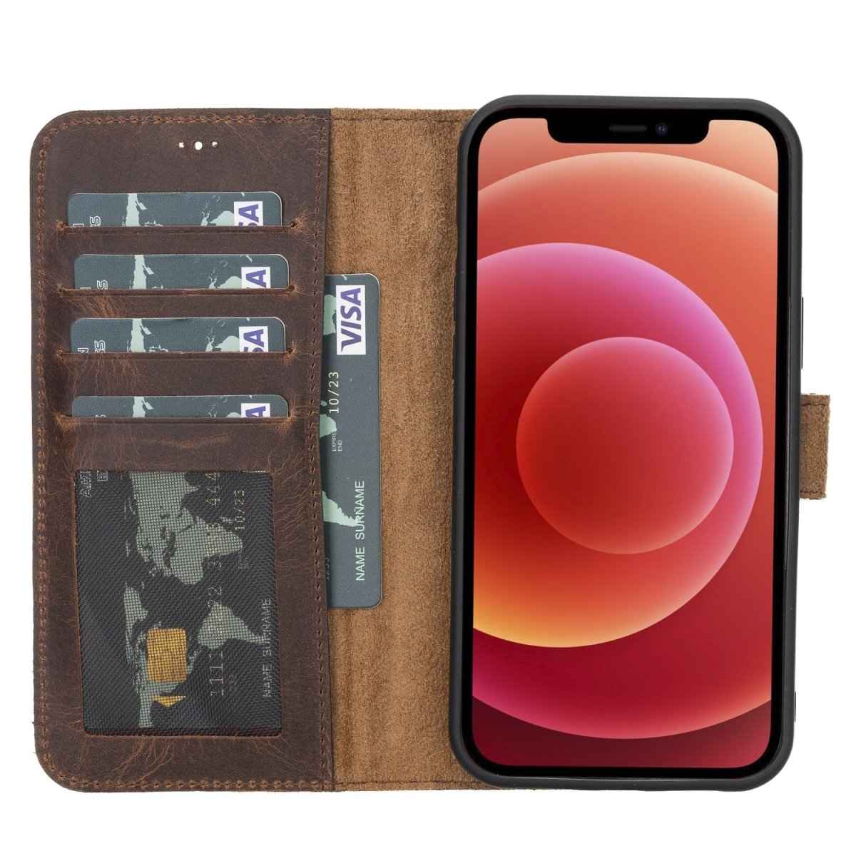 Bayelon iPhone 12 Pro Max 6.7" Leather Detachable Magnetic Wallet Case