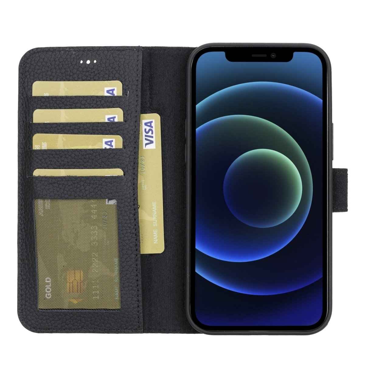 Bayelon iPhone 12 Pro Max 6.7" Leather Detachable Magnetic Wallet Case