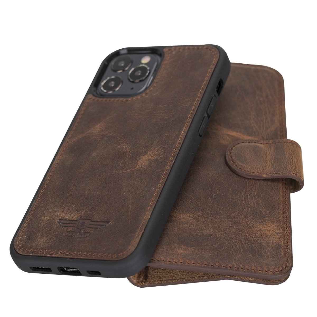 Bayelon iPhone 12 Pro Max 6.7" Leather Detachable Magnetic Wallet Case