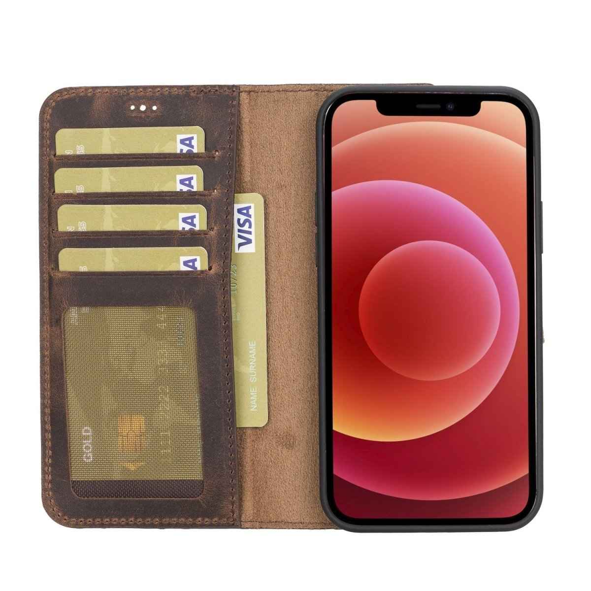 Bayelon iPhone 12 Pro Max 6.7" Leather Detachable Magnetic Wallet Case
