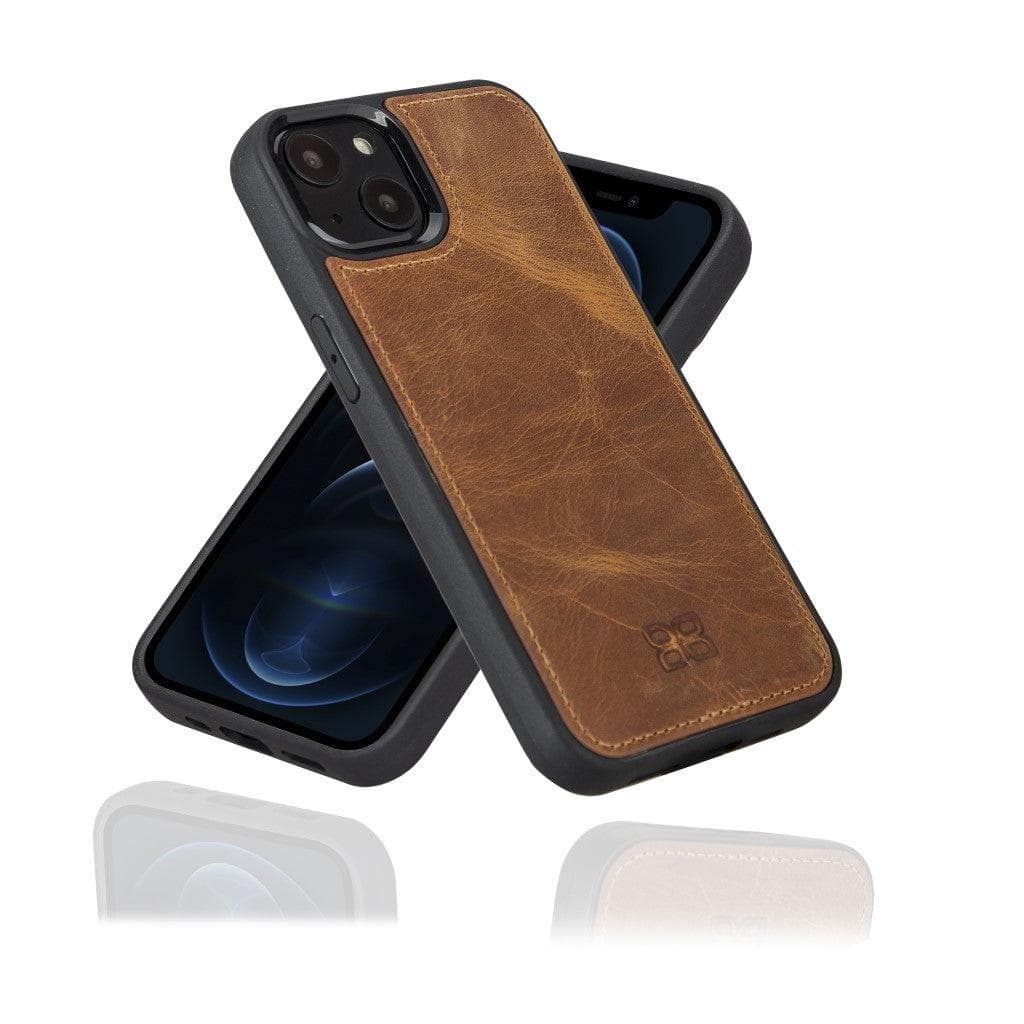Bayelon Genuine Leather Flex Cover Case for iPhone 13 Mini