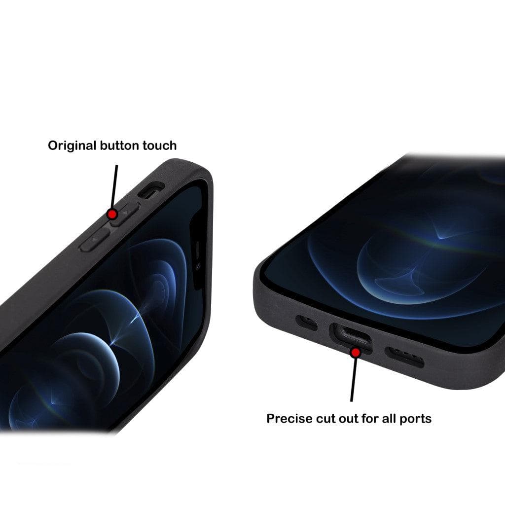Bayelon Flex Cover Genuine Leather Case for iPhone 13 Pro Max