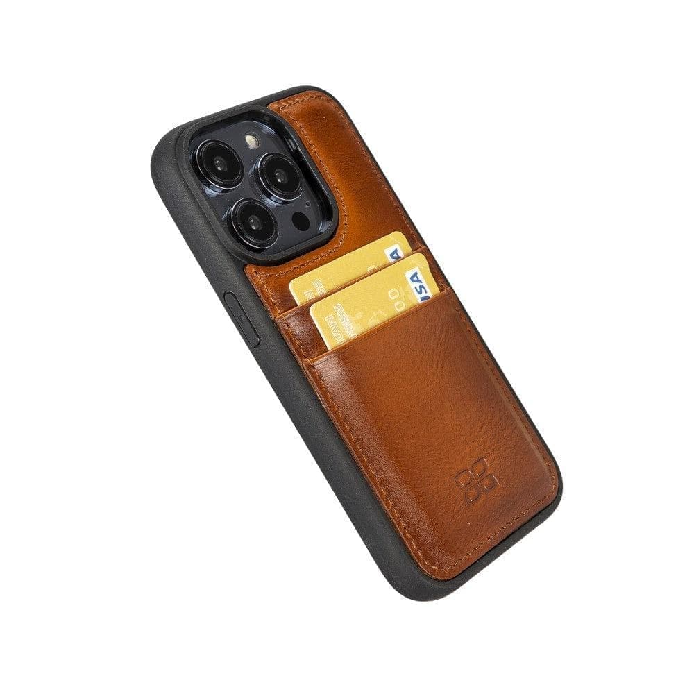 Bayelon Flex Cover Leather iPhone 15 Pro Max Case with Card Holder