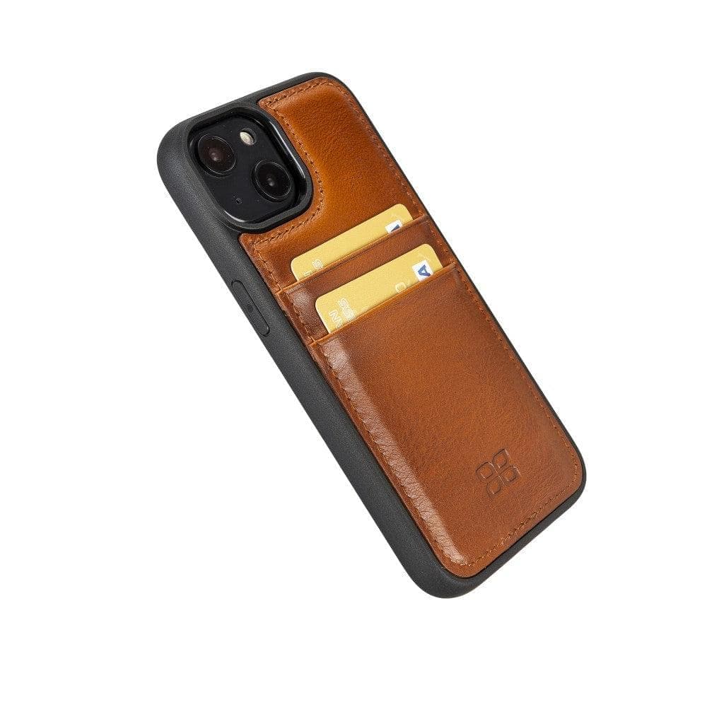 Bayelon Bayelon Flex Cover Leather iPhone 15 Case with Card Holder
