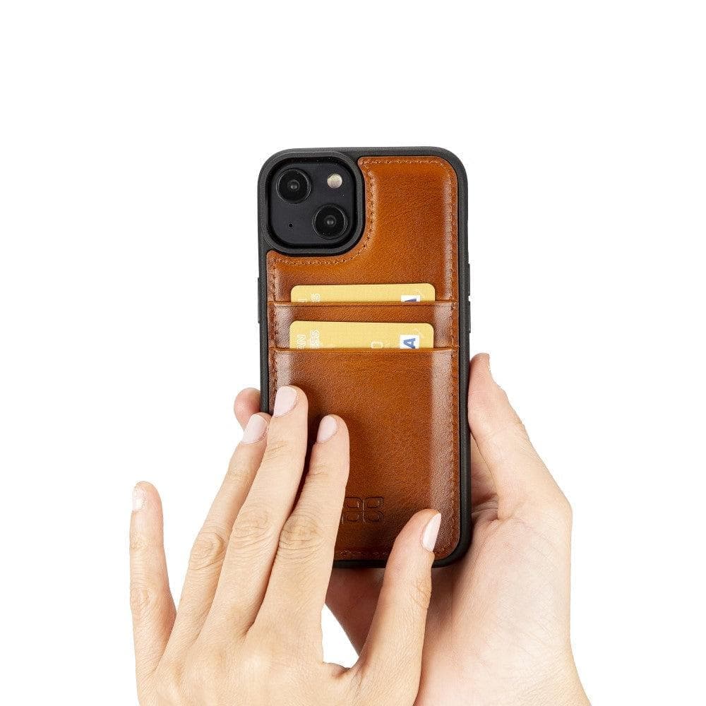Bayelon Flex Cover Leather iPhone 15 Pro Max Case with Card Holder