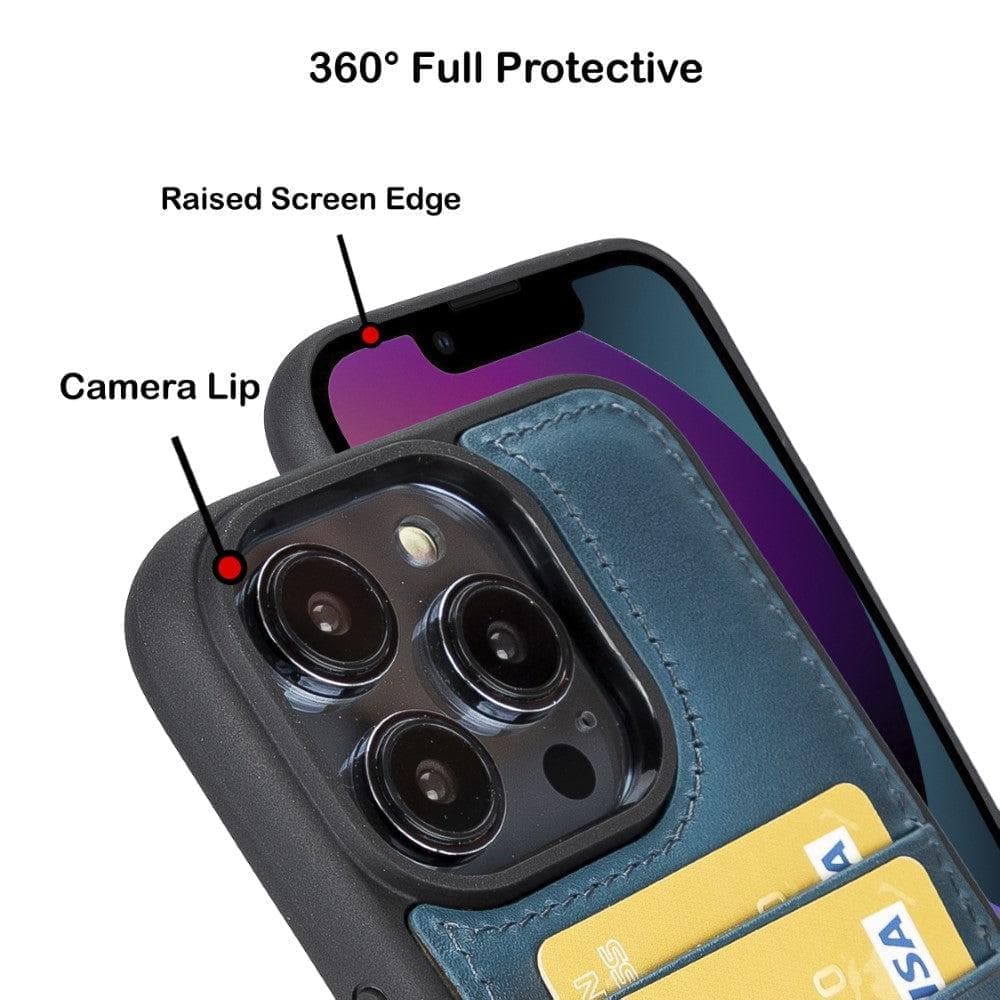 Bayelon Flex Cover Leather iPhone 15 Pro Max Case with Card Holder