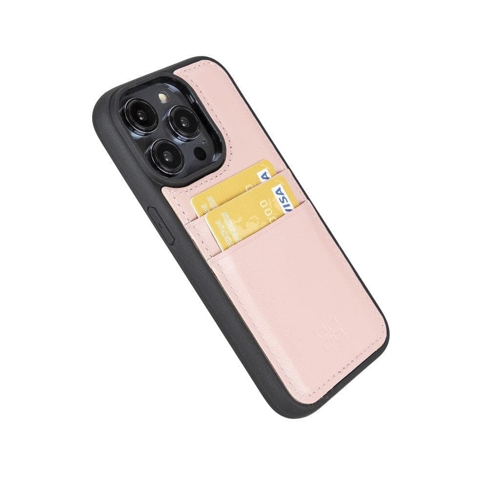 Bayelon Flex Cover Leather iPhone 15 Plus Case with Card Holder