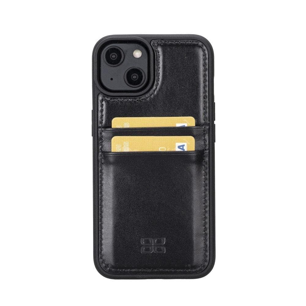 Bayelon Bayelon Flex Cover Leather iPhone 15 Case with Card Holder