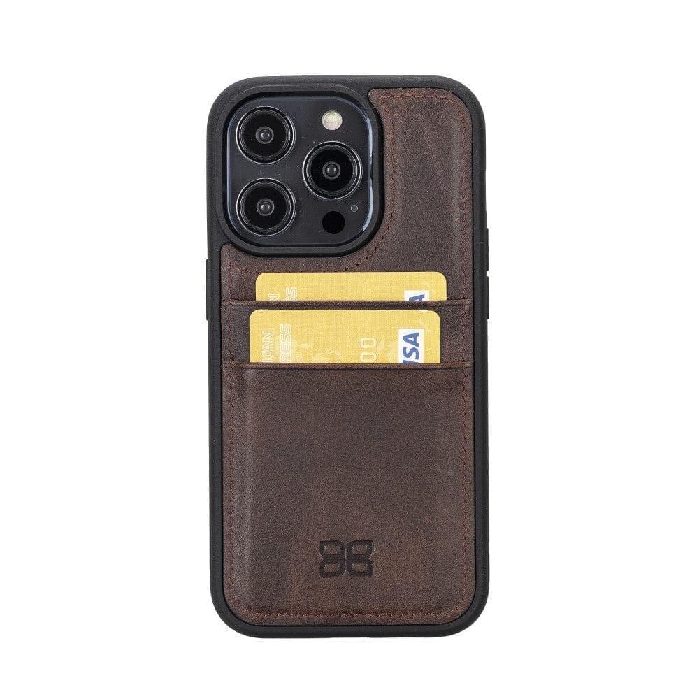 Bayelon Flex Cover Leather iPhone 15 Pro Max Case with Card Holder