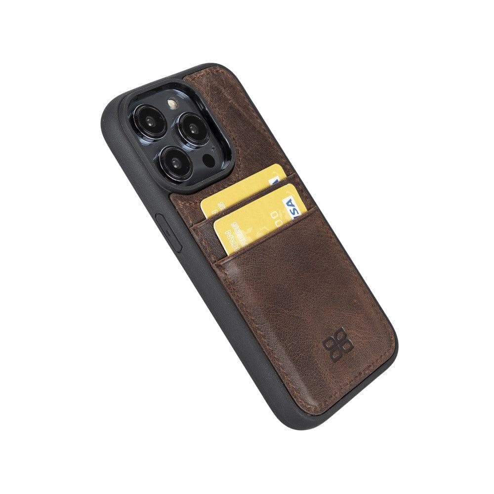 Bayelon Flex Cover Leather iPhone 15 Pro Max Case with Card Holder