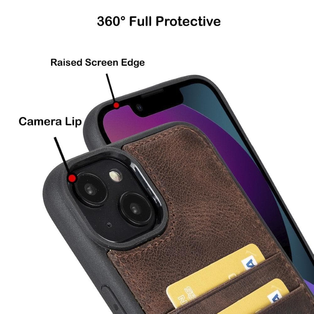 Bayelon Flex Cover Leather iPhone 15 Pro Max Case with Card Holder