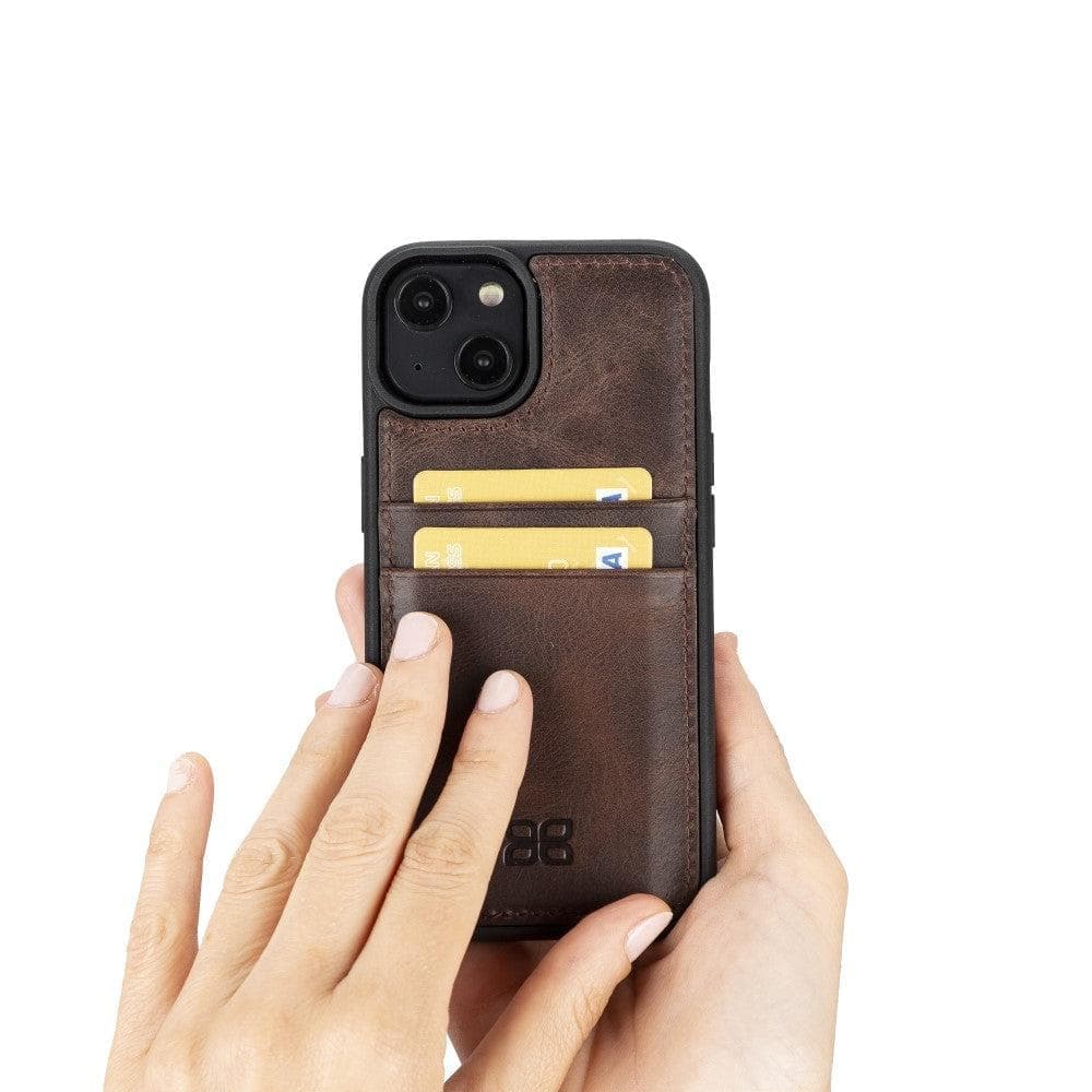 Bayelon Flex Cover Leather iPhone 15 Pro Max Case with Card Holder