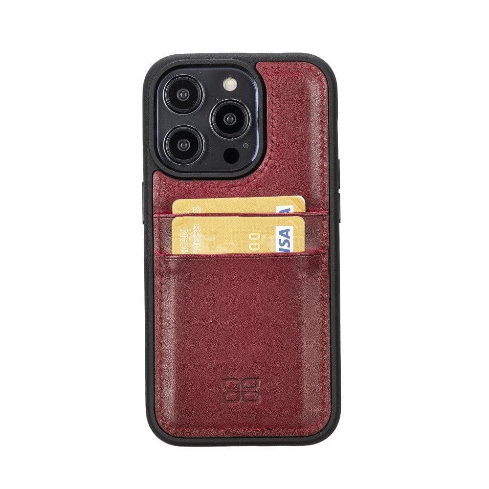 Bayelon Flex Cover Leather iPhone 15 Pro Max Case with Card Holder