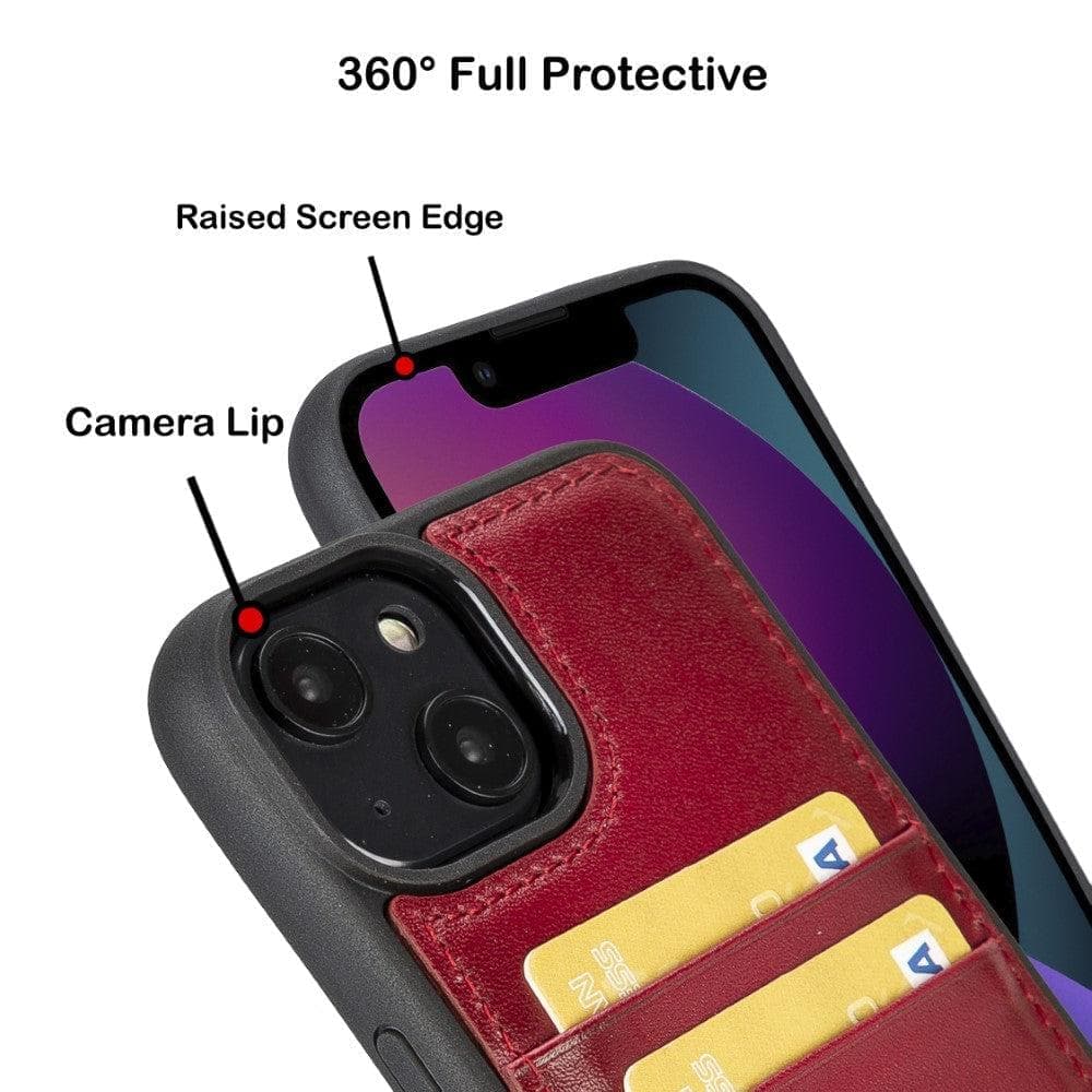 Bayelon Flex Cover Leather iPhone 15 Pro Max Case with Card Holder