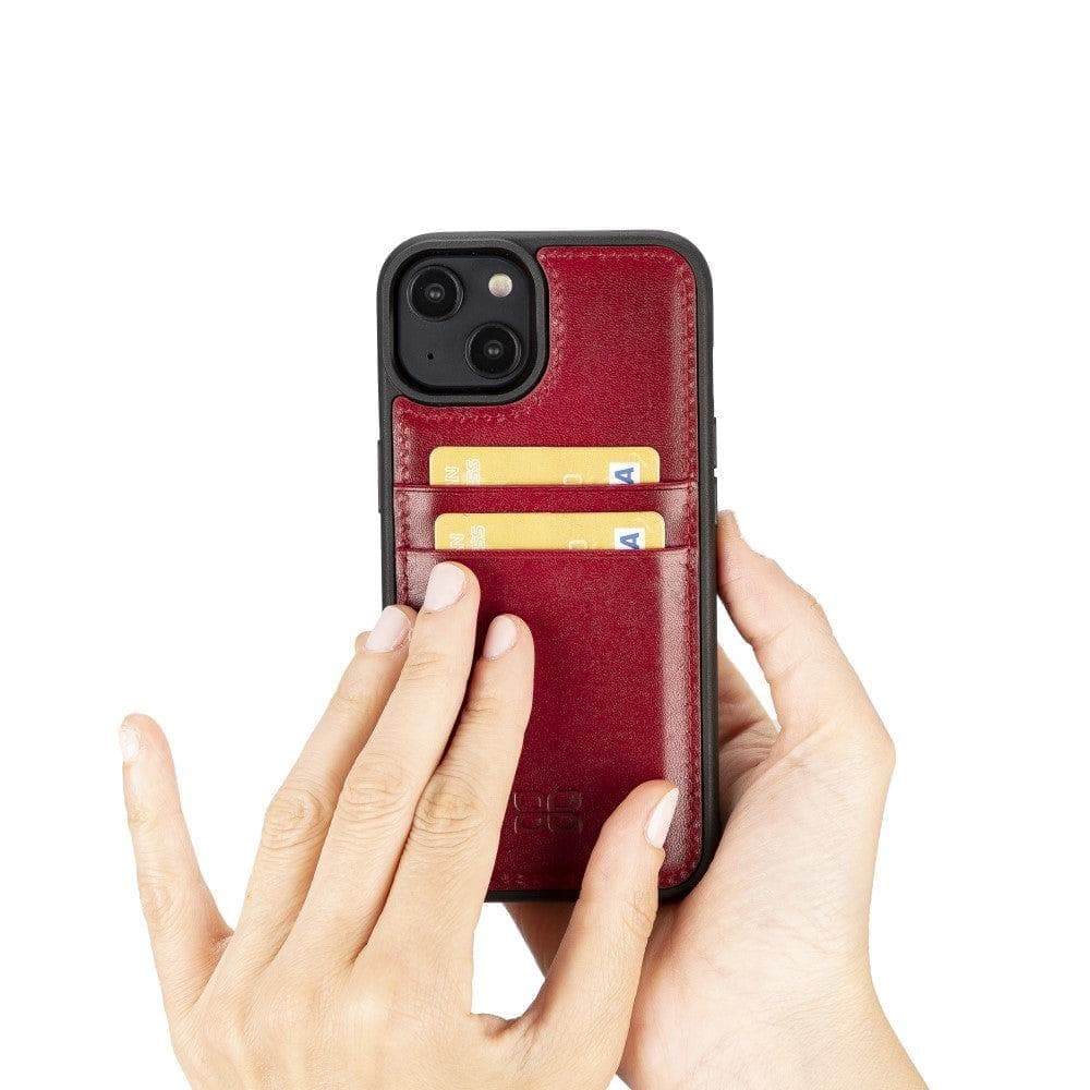 Bayelon Flex Cover Leather iPhone 15 Pro Max Case with Card Holder