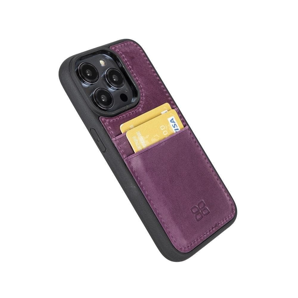 Bayelon Flex Cover Leather iPhone 15 Pro Max Case with Card Holder