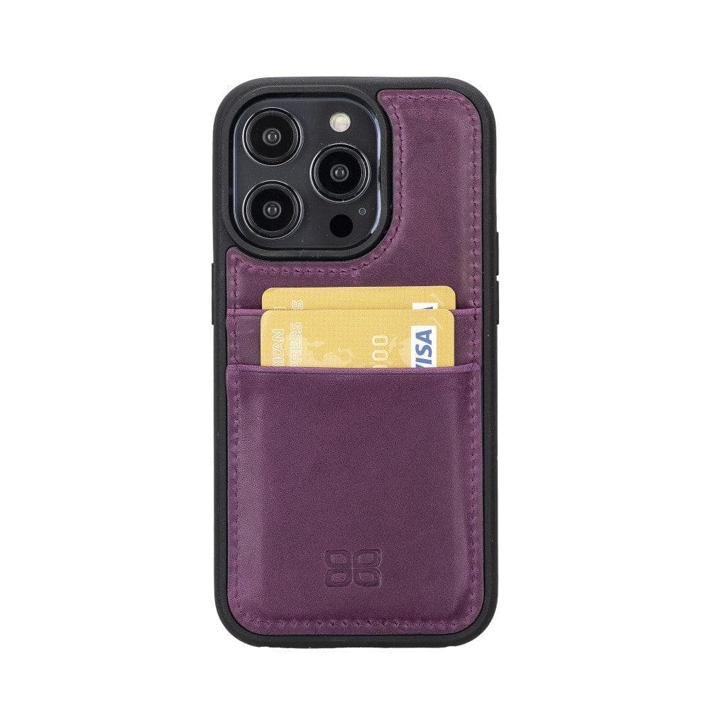 Bayelon Flex Cover Leather iPhone 15 Pro Max Case with Card Holder