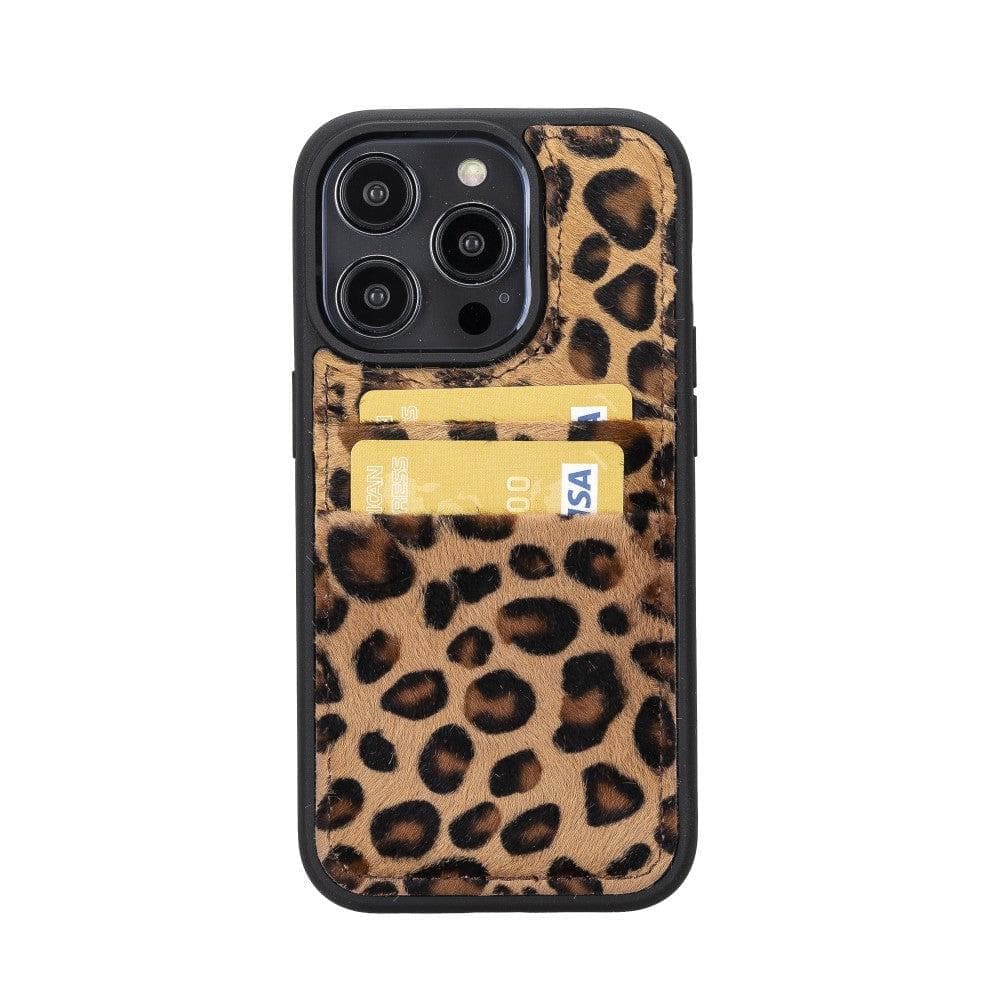 Bayelon Flex Cover Leather iPhone 15 Pro Max Case with Card Holder
