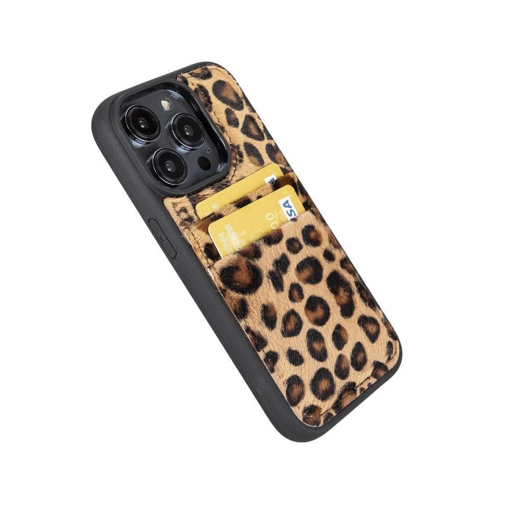 Bayelon Bayelon Flex Cover Leather iPhone 15 Case with Card Holder