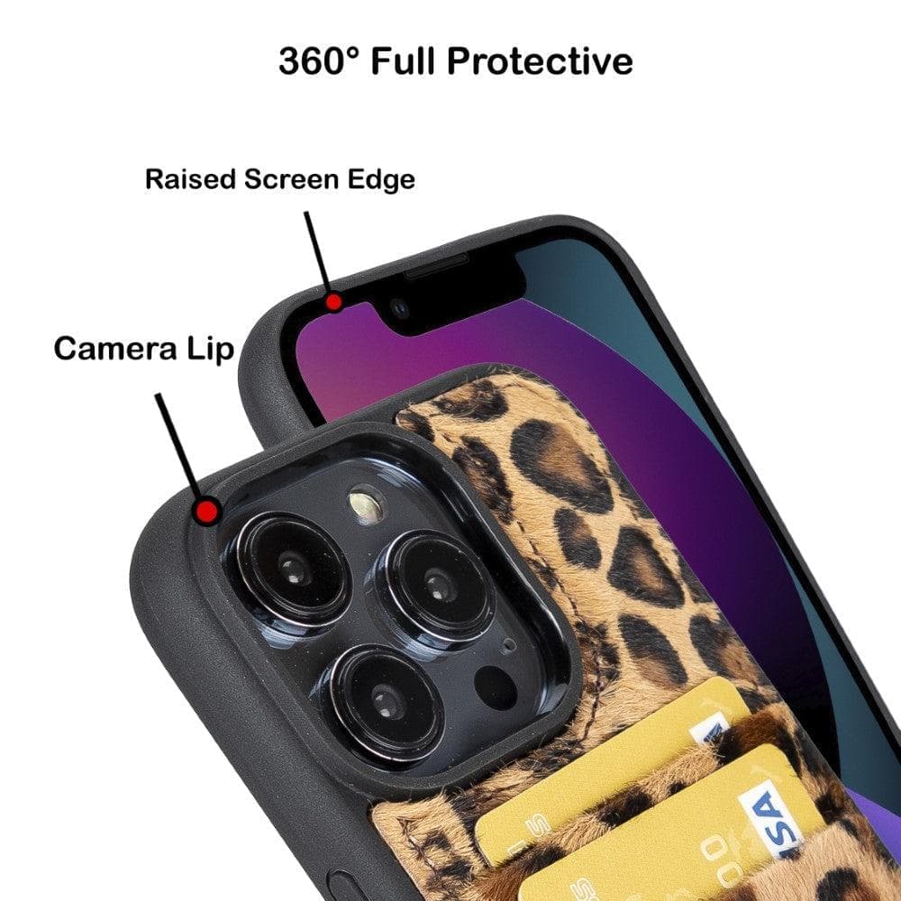 Bayelon Flex Cover Leather iPhone 15 Pro Max Case with Card Holder