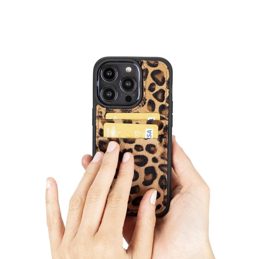 Bayelon Flex Cover Leather iPhone 15 Pro Max Case with Card Holder