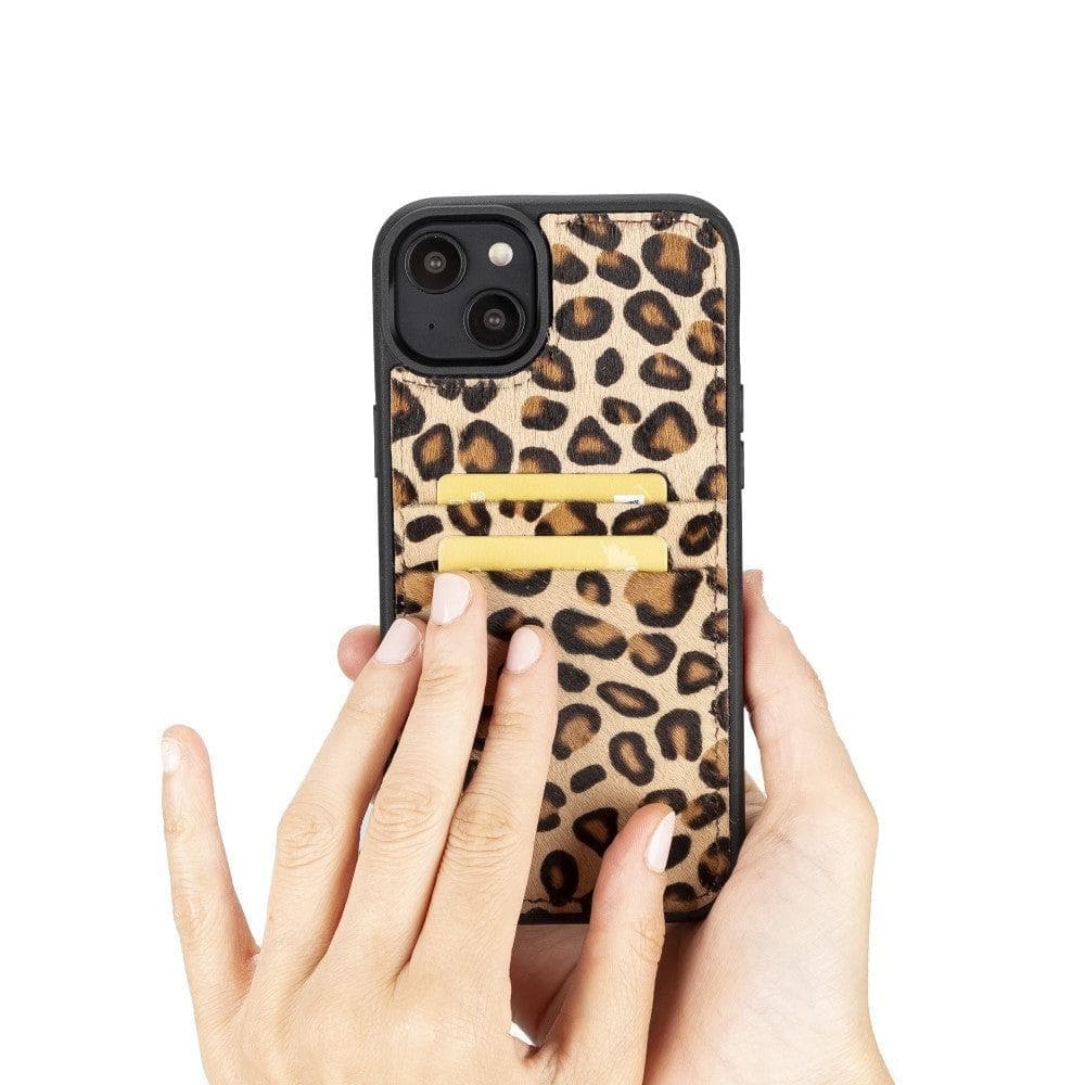 Bayelon Flex Cover Leather iPhone 15 Pro Max Case with Card Holder