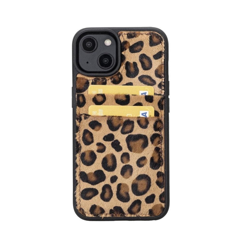 Bayelon Flex Cover Leather iPhone 15 Pro Case with Card Holder