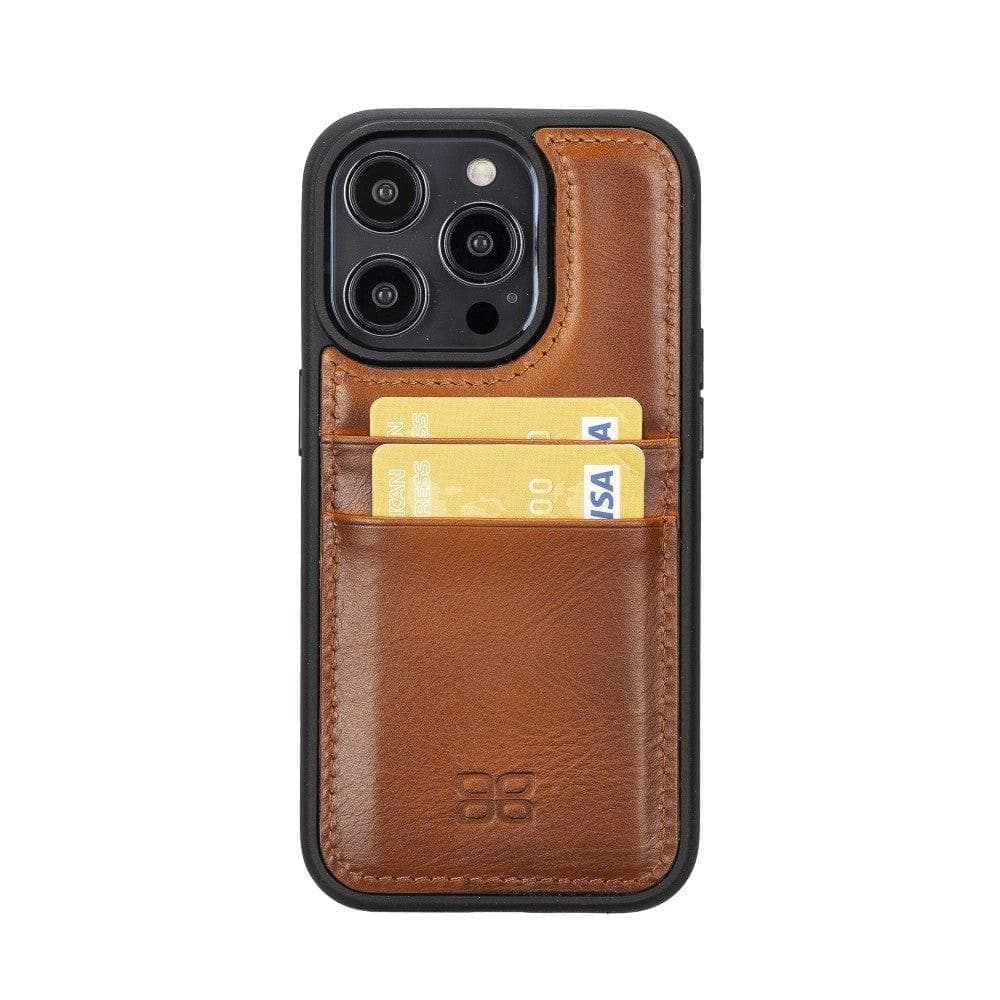Bayelon Flex Cover Leather iPhone 15 Pro Max Case with Card Holder