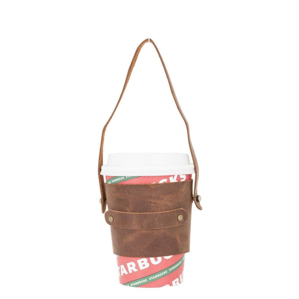 Bayelon Patras Handmade Leather Coffee Cup Case Moccasin