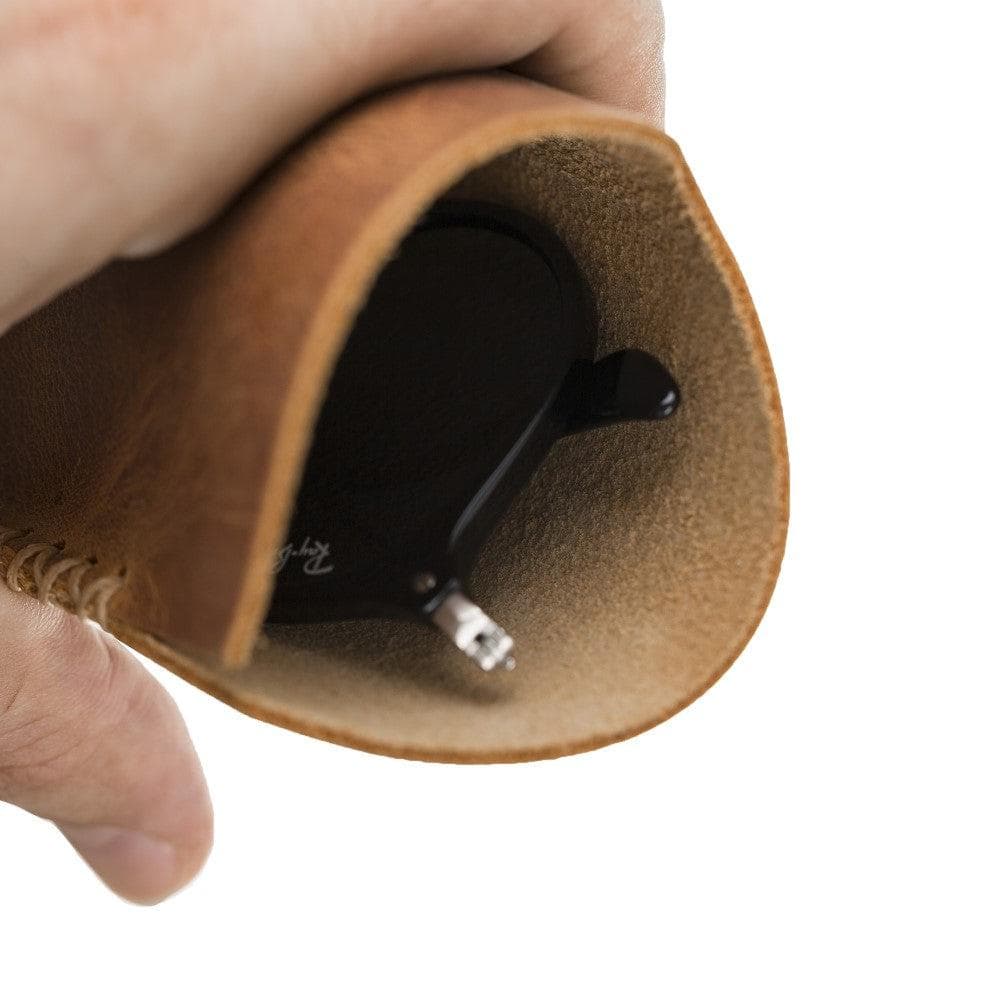 Bayelon Genuine Leather Glasses Case - Handcrafted Eyewear Protection