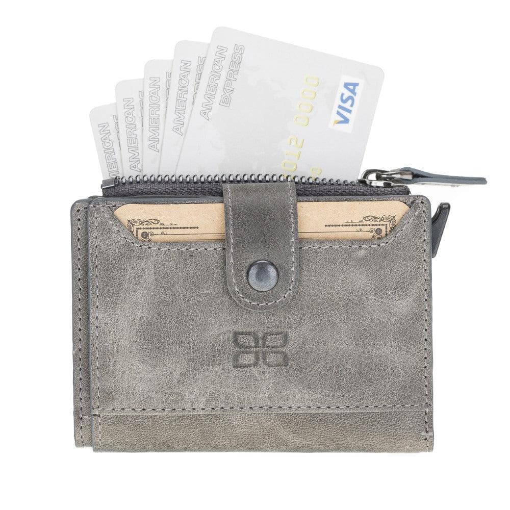 Bayelon Zip Mechanical Leather Card Holder - RFID Protected