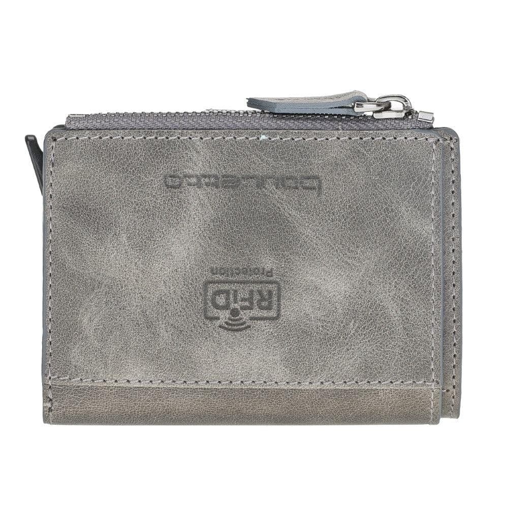 Bayelon Zip Mechanical Leather Card Holder - RFID Protected