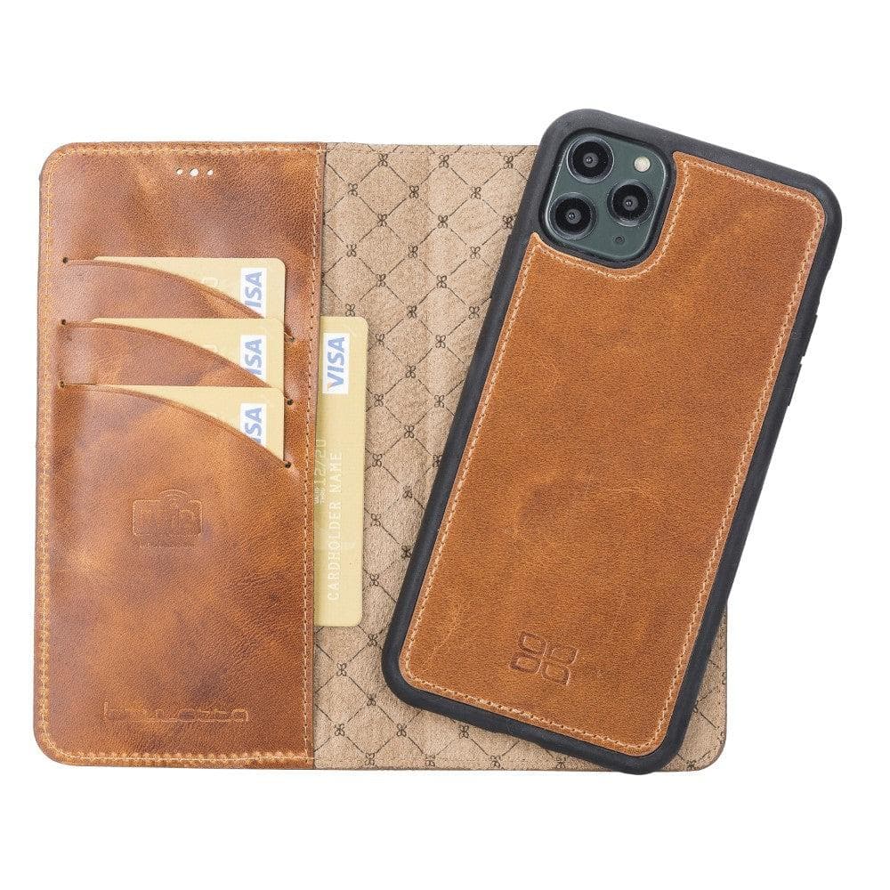 Bayelon Magic iPhone 11 Series Detachable Leather Wallet Case - MW Sandy Tan