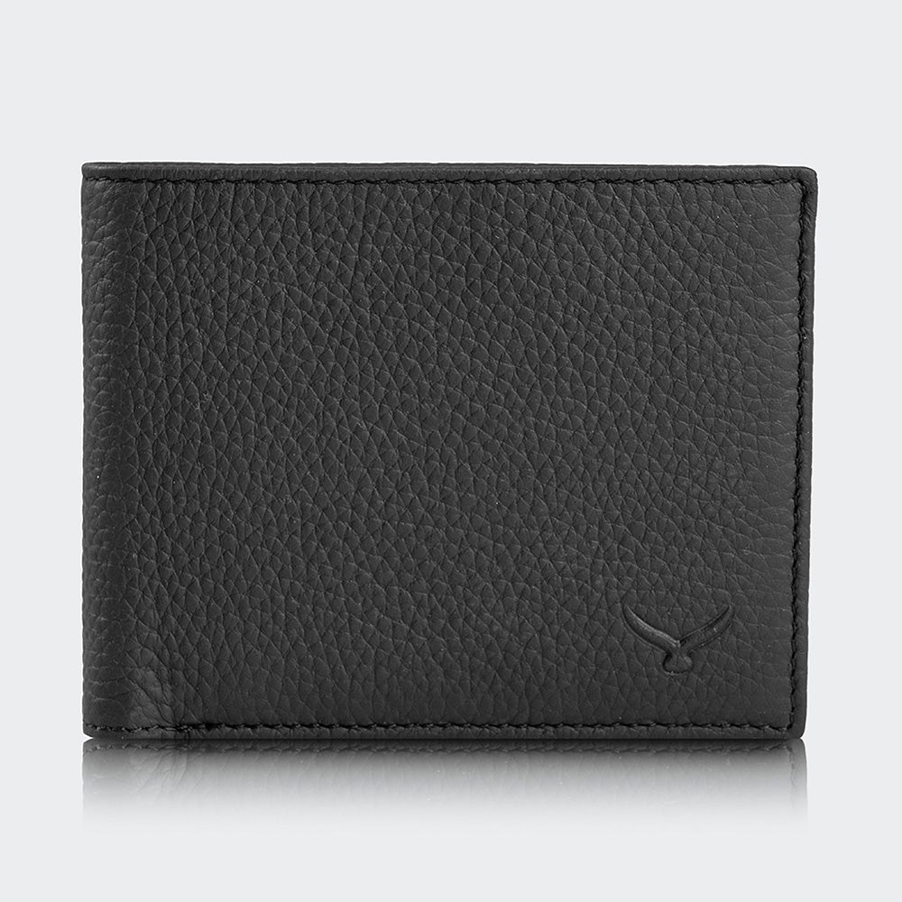 Mapi 4001 Men Leather Wallet With Two Compartments Black Nikel