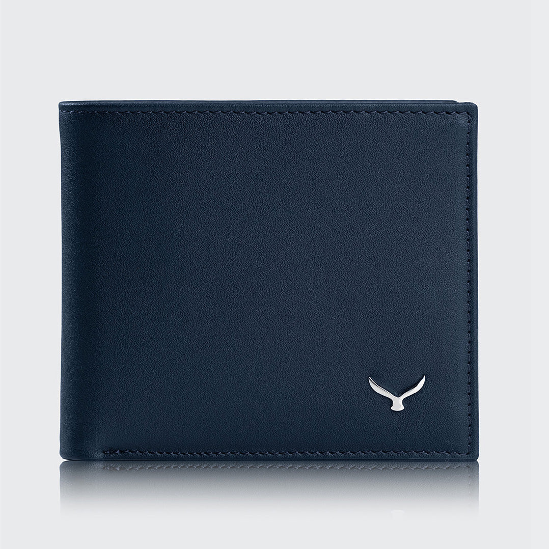 Mapi 4003 Men Leather Wallet With Two Compartments And Coin Packets Dark Blue Gray Nikel