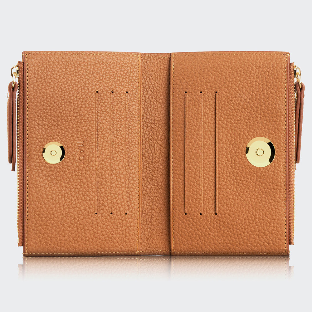 Mapi 5107 Women Two Pocket Leather Wallet With Magnetic Closure