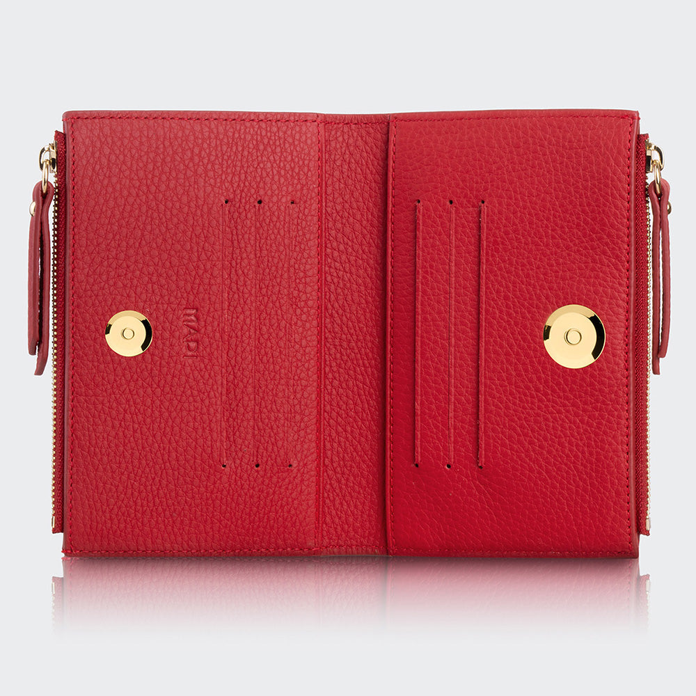 Mapi 5107 Women Two Pocket Leather Wallet With Magnetic Closure