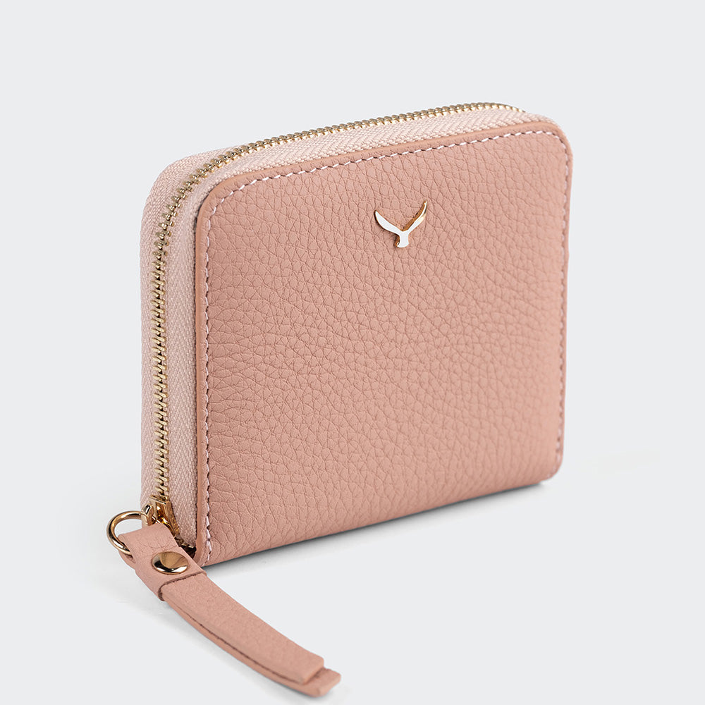 Mapi 5108 Women Mini Leather Wallet Pink Light Gold