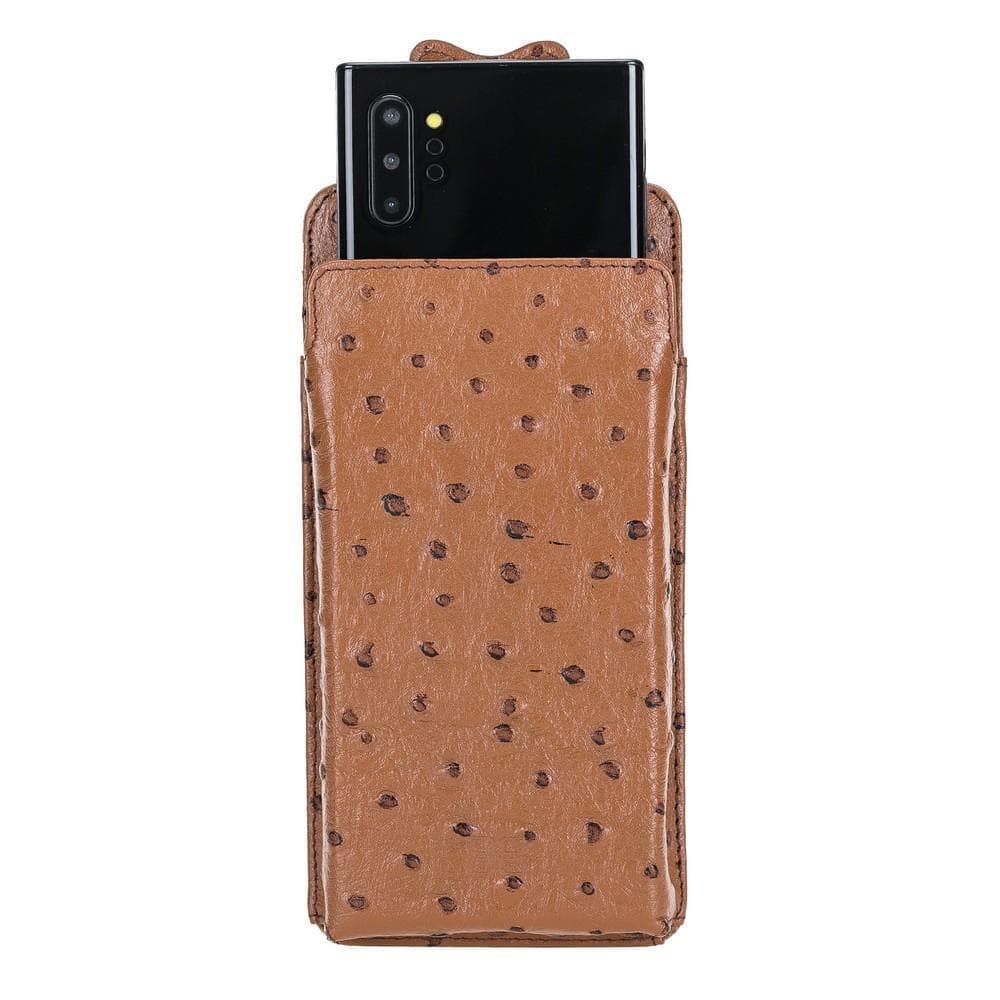 Bayelon Marlo Leather Universal Phone Case - Crossbody Wallet Bisque